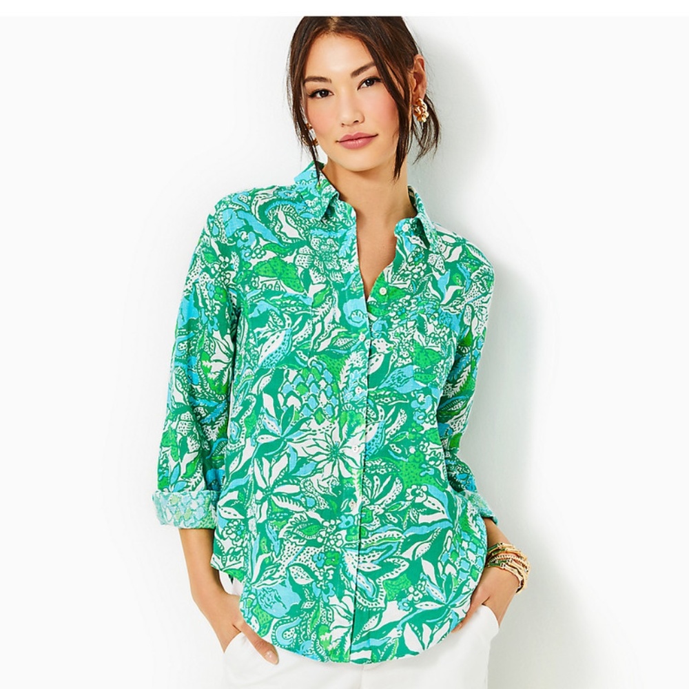 Lilly Pulitzer Sea View Button-Down